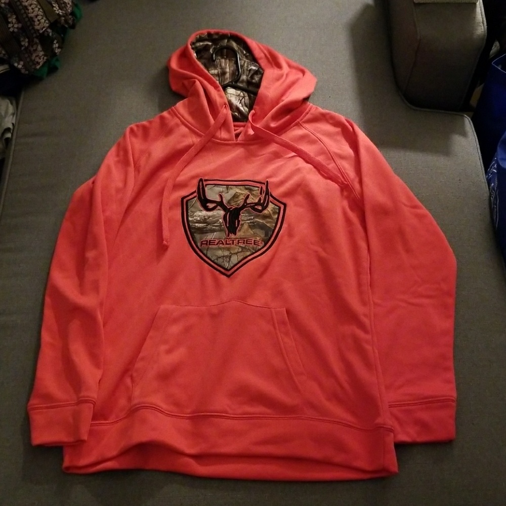 Neon Pink and Camo Hoodie
